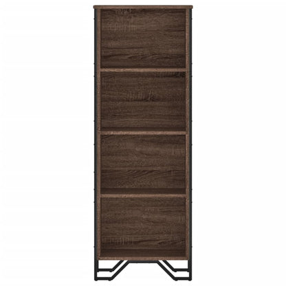 vidaXL Bookcase Brown Oak 50x31x137.5 cm Engineered Wood 4