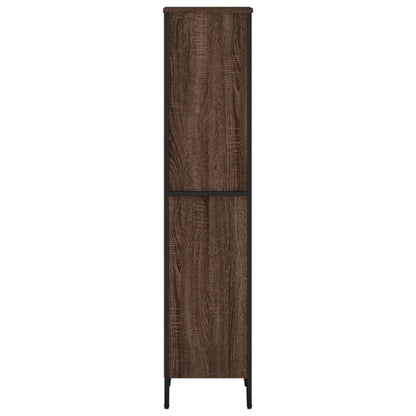 vidaXL Bookcase Brown Oak 50x31x137.5 cm Engineered Wood 5