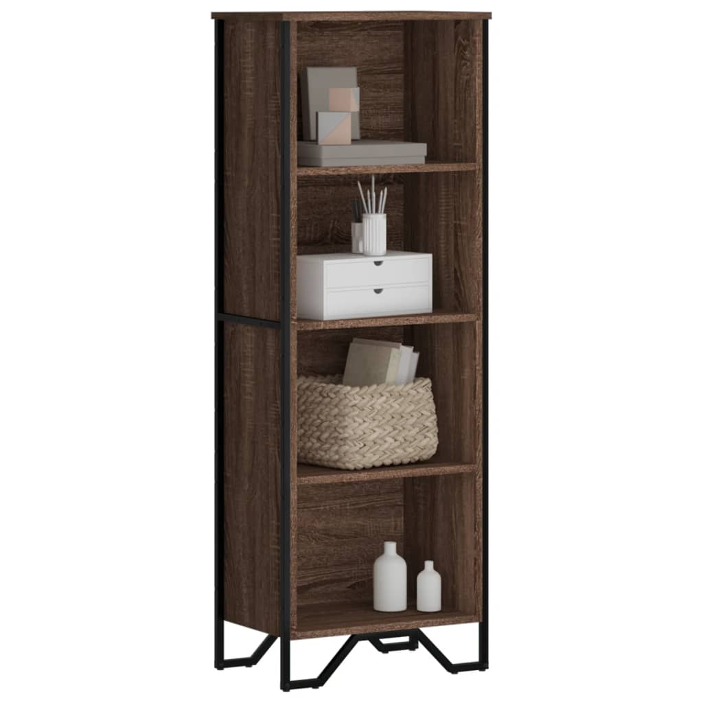 vidaXL Bookcase Brown Oak 50x31x137.5 cm Engineered Wood 1