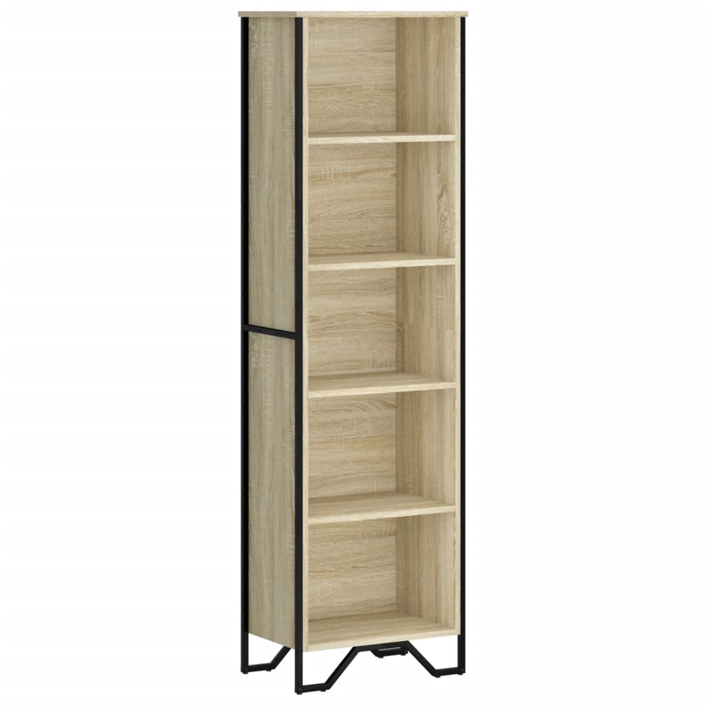 vidaXL Bookcase Sonoma Oak 50x31x169 cm Engineered Wood 2