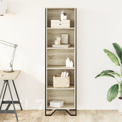vidaXL Bookcase Sonoma Oak 50x31x169 cm Engineered Wood 3