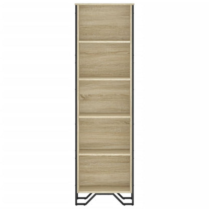 vidaXL Bookcase Sonoma Oak 50x31x169 cm Engineered Wood 4