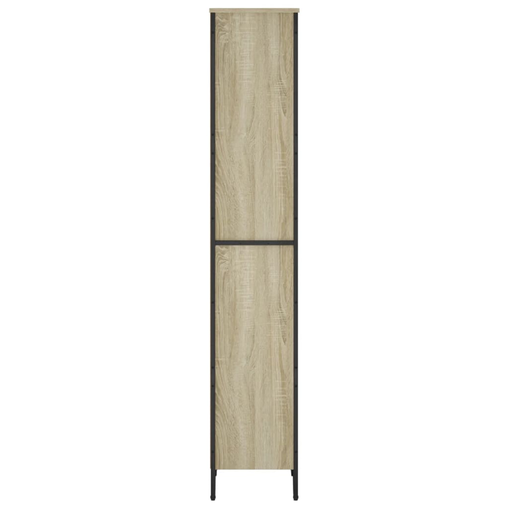vidaXL Bookcase Sonoma Oak 50x31x169 cm Engineered Wood 5