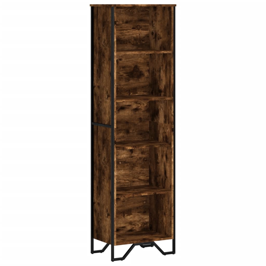 vidaXL Bookcase Smoked Oak 50x31x169 cm Engineered Wood 2