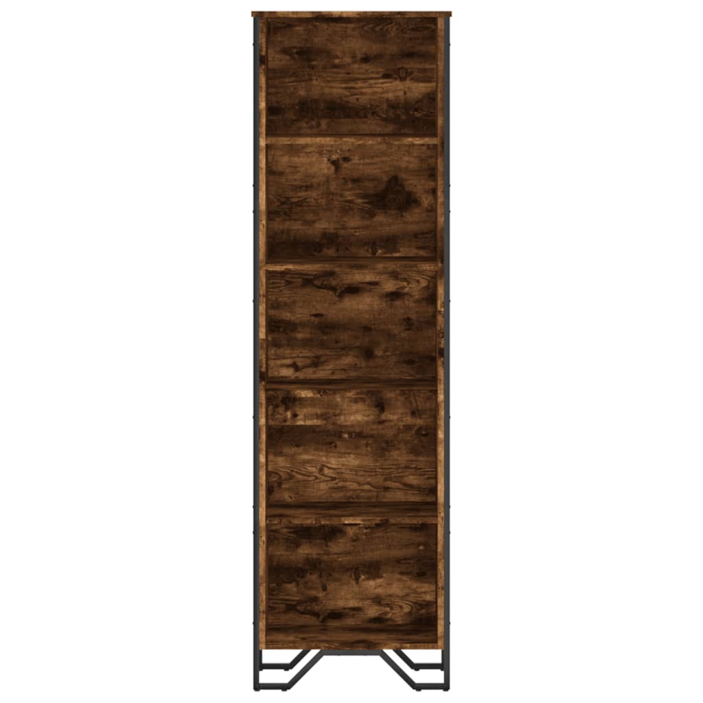 vidaXL Bookcase Smoked Oak 50x31x169 cm Engineered Wood 4
