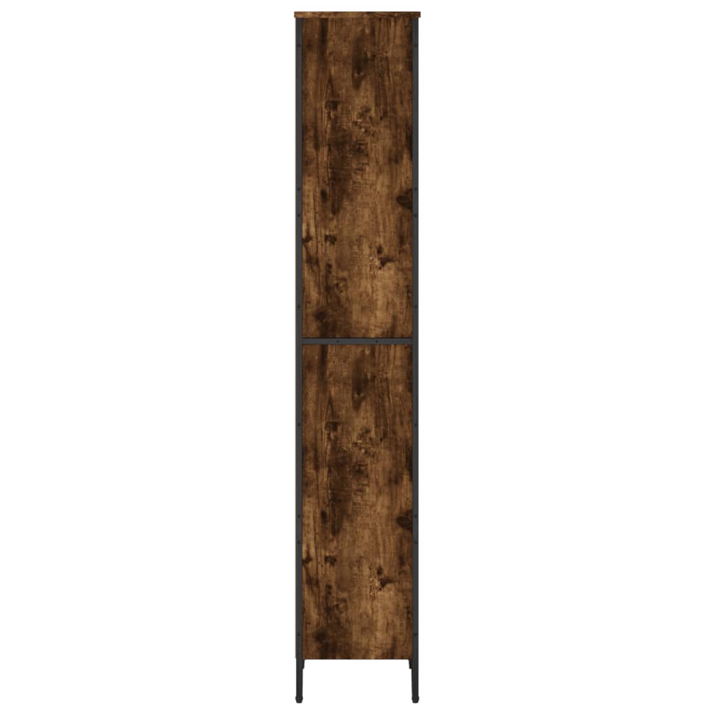 vidaXL Bookcase Smoked Oak 50x31x169 cm Engineered Wood 5