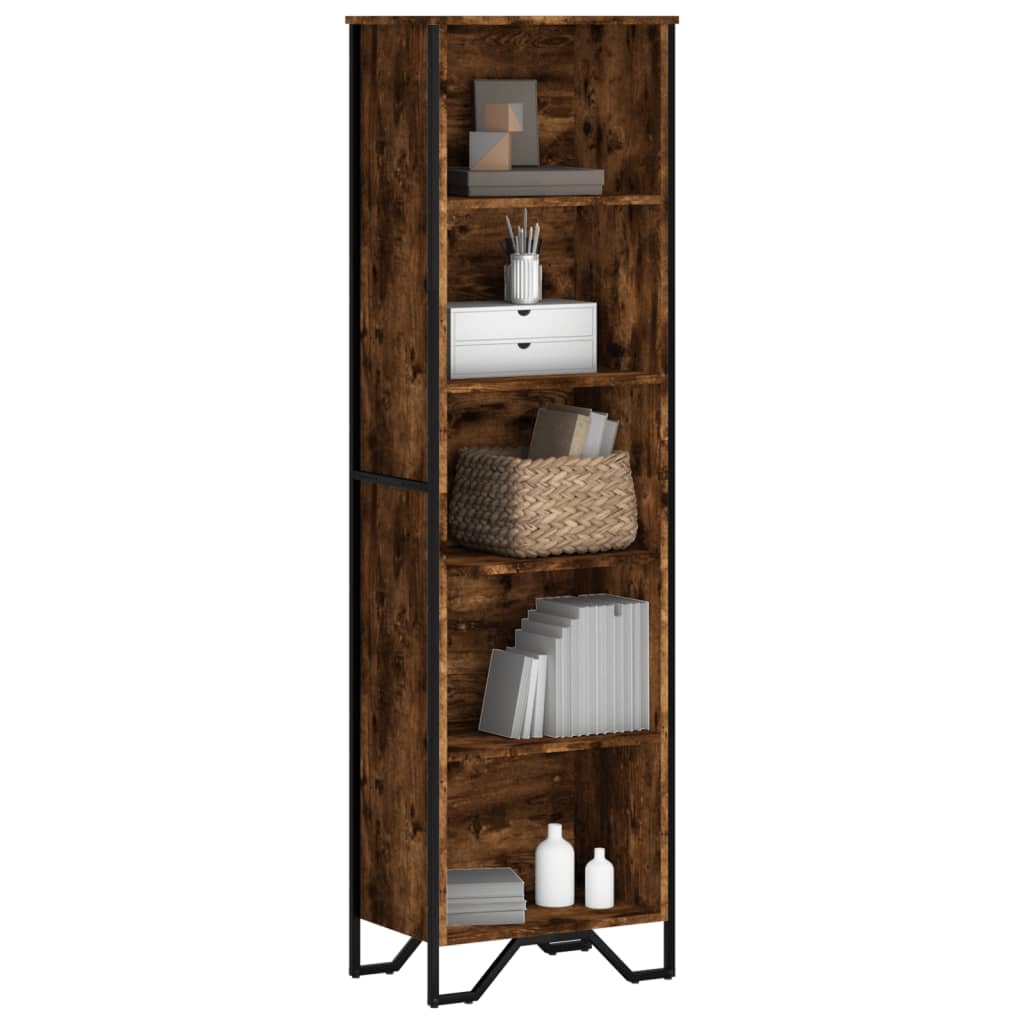 vidaXL Bookcase Smoked Oak 50x31x169 cm Engineered Wood 1