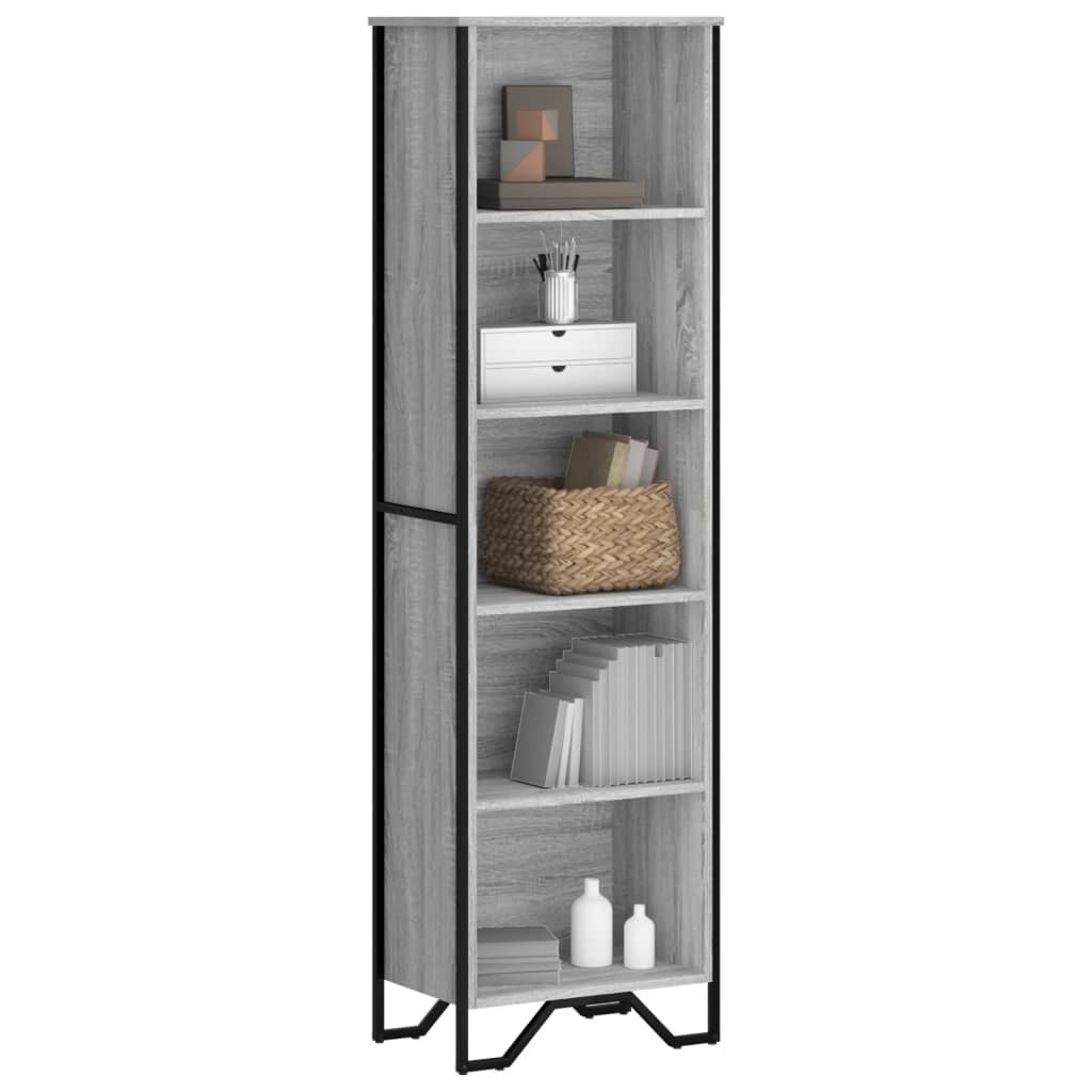 vidaXL Bookcase Grey Sonoma 50x31x169 cm Engineered Wood 1