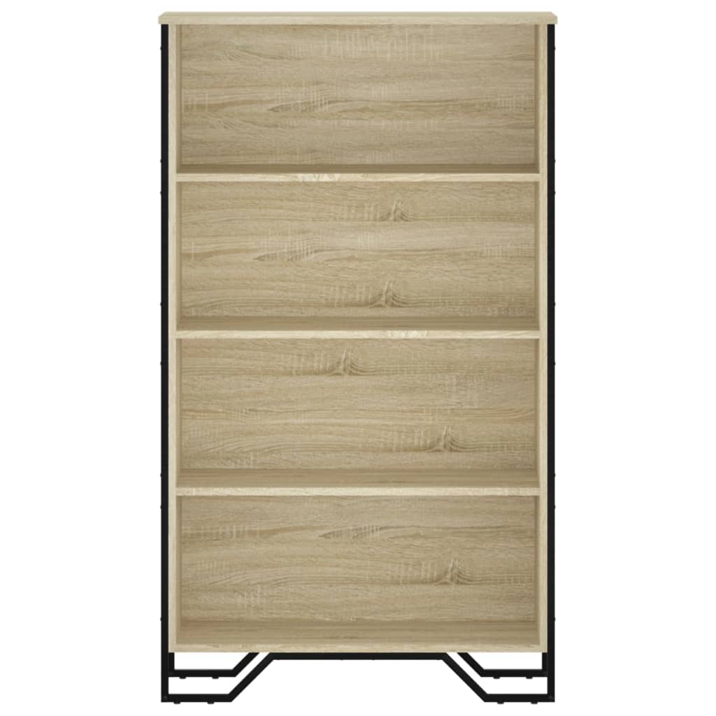 vidaXL Bookcase Sonoma Oak 80x31x137.5 cm Engineered Wood 4