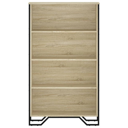vidaXL Bookcase Sonoma Oak 80x31x137.5 cm Engineered Wood 4
