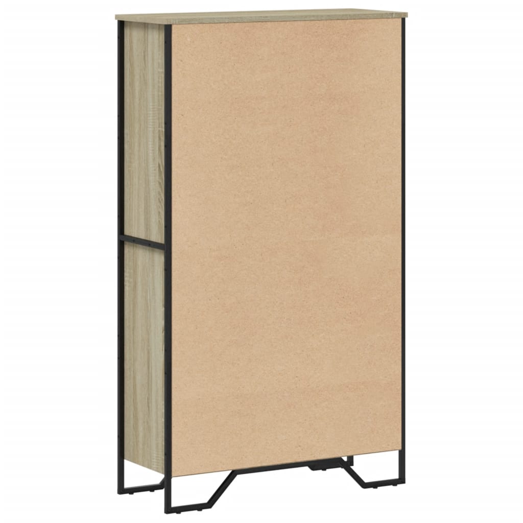 vidaXL Bookcase Sonoma Oak 80x31x137.5 cm Engineered Wood 6