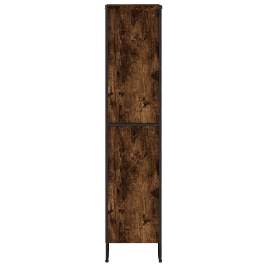 vidaXL Bookcase Smoked Oak 80x31x137.5 cm Engineered Wood 5