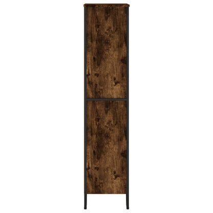 vidaXL Bookcase Smoked Oak 80x31x137.5 cm Engineered Wood 5
