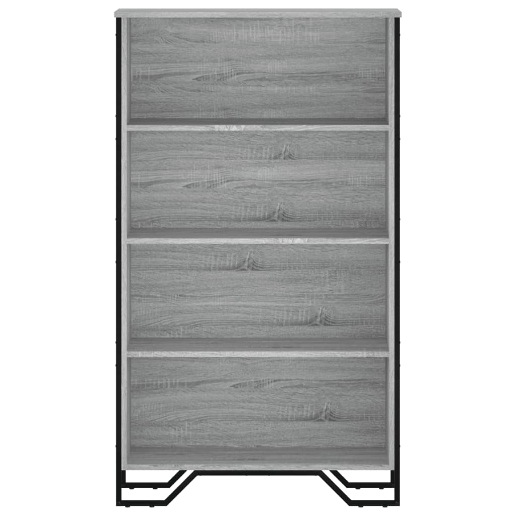 vidaXL Bookcase Grey Sonoma 80x31x137.5 cm Engineered Wood 4