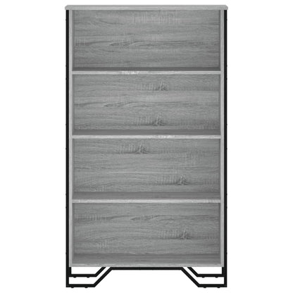 vidaXL Bookcase Grey Sonoma 80x31x137.5 cm Engineered Wood 4