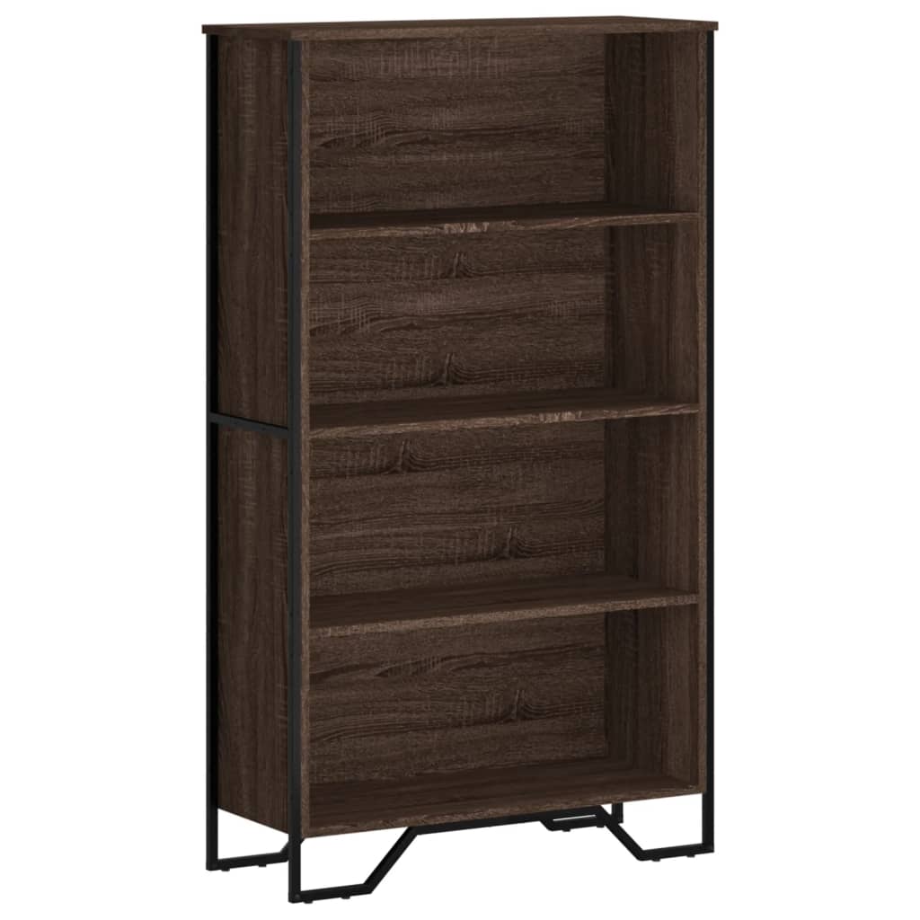 vidaXL Bookcase Brown Oak 80x31x137.5 cm Engineered Wood 2