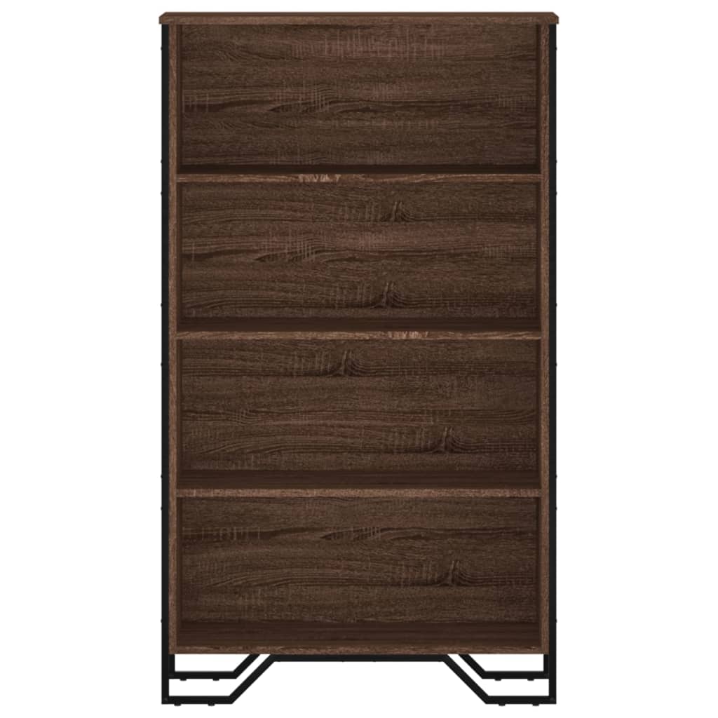 vidaXL Bookcase Brown Oak 80x31x137.5 cm Engineered Wood 4
