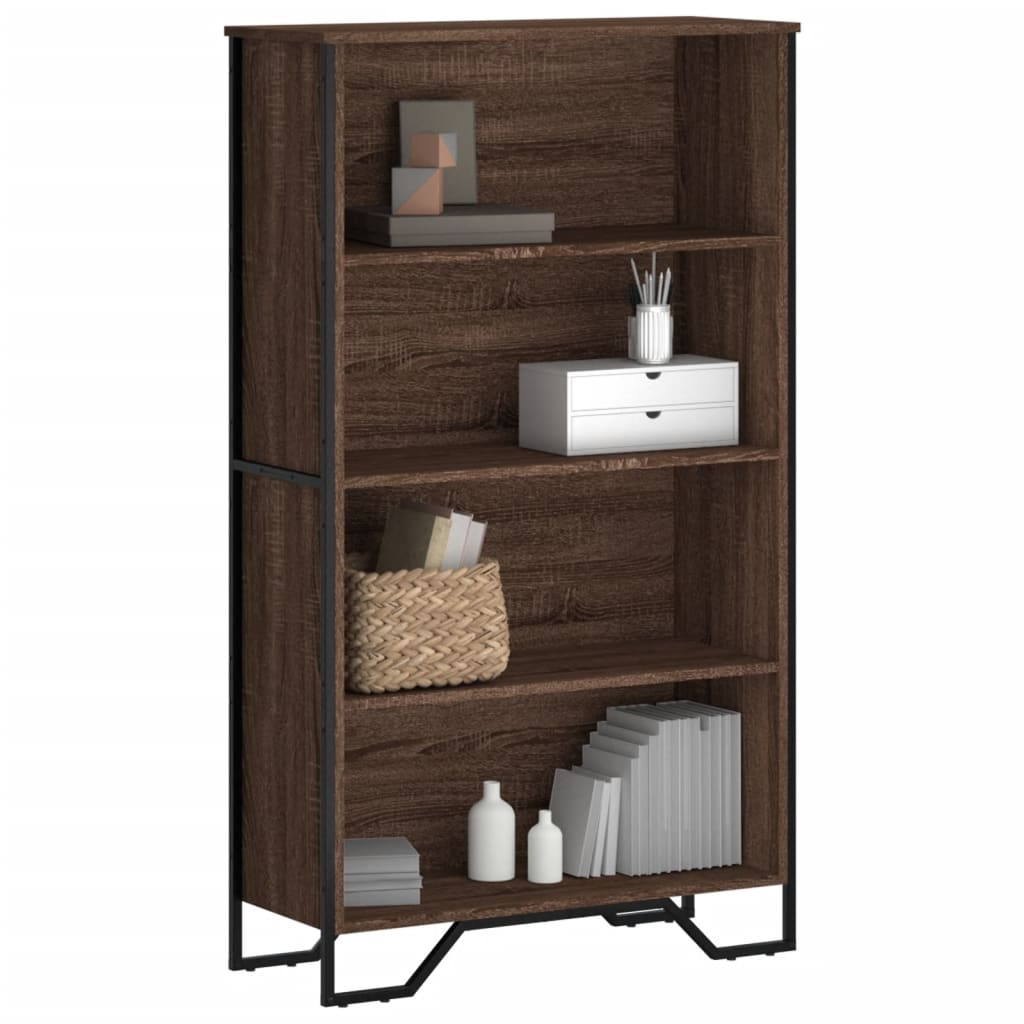 vidaXL Bookcase Brown Oak 80x31x137.5 cm Engineered Wood 1