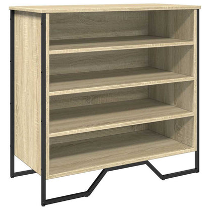 vidaXL Shoe Cabinet Sonoma Oak 80x38x78 cm Engineered Wood 2