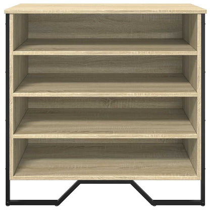 vidaXL Shoe Cabinet Sonoma Oak 80x38x78 cm Engineered Wood 4