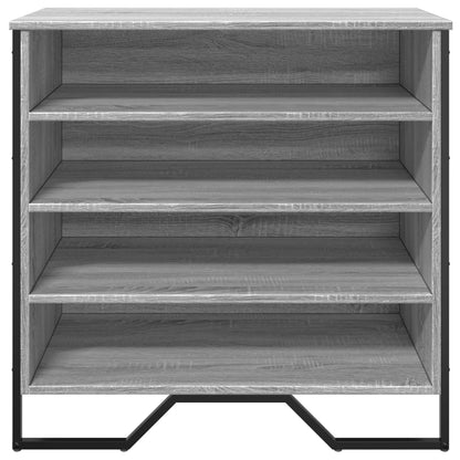 vidaXL Shoe Cabinet Grey Sonoma 80x38x78 cm Engineered Wood 4
