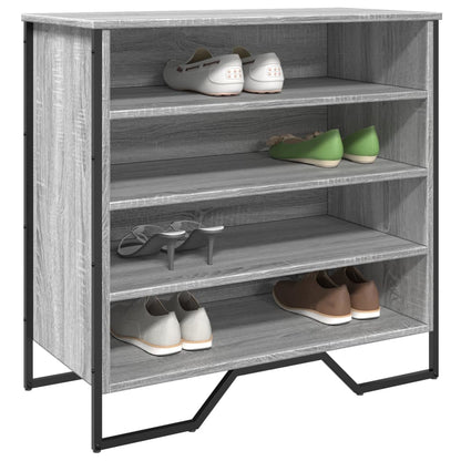 vidaXL Shoe Cabinet Grey Sonoma 80x38x78 cm Engineered Wood 1