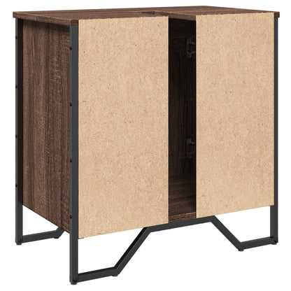 vidaXL Bathroom Sink Cabinet Brown Oak 60x35x60 cm Engineered Wood 6