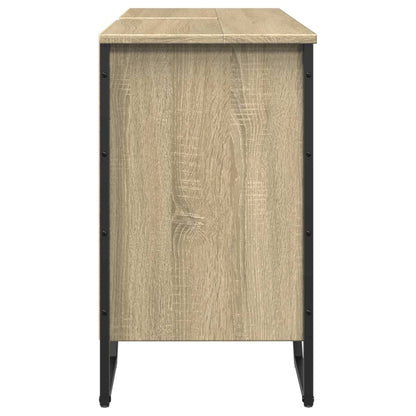 vidaXL Bathroom Sink Cabinet Sonoma Oak 91x35x60 cm Engineered Wood 5