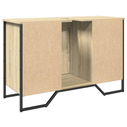 vidaXL Bathroom Sink Cabinet Sonoma Oak 91x35x60 cm Engineered Wood 6