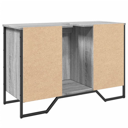 vidaXL Bathroom Sink Cabinet Grey Sonoma 91x35x60 cm Engineered Wood 6