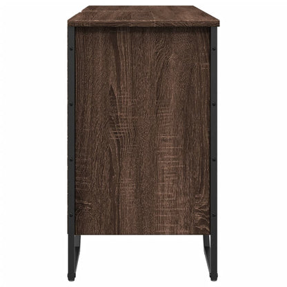 vidaXL Bathroom Sink Cabinet Brown Oak 91x35x60 cm Engineered Wood 5
