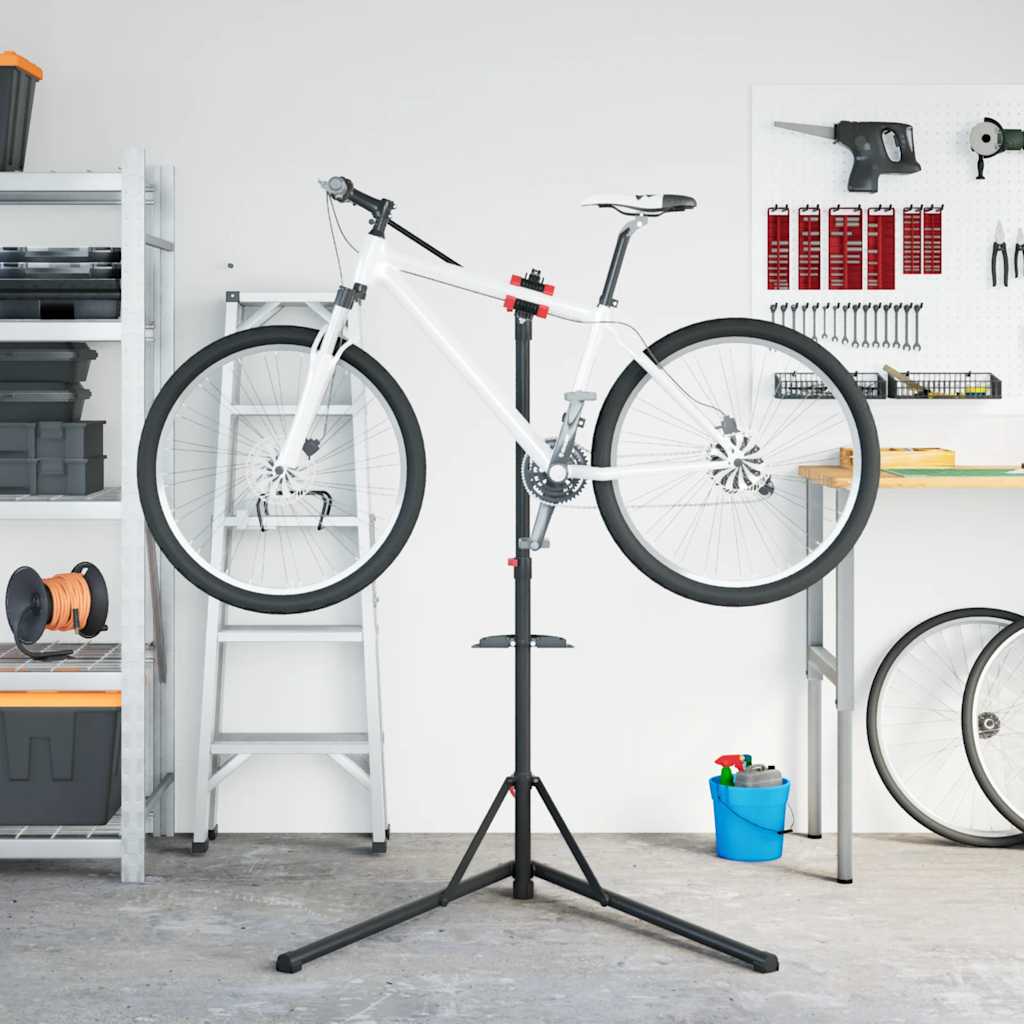 vidaXL Bike Repair Stand Foldable Adjustable 92-152 cm Red Steel 3
