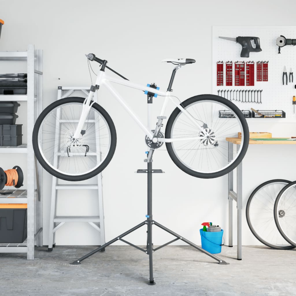 vidaXL Bike Repair Stand Foldable Adjustable 108-188 cm Blue Steel 3
