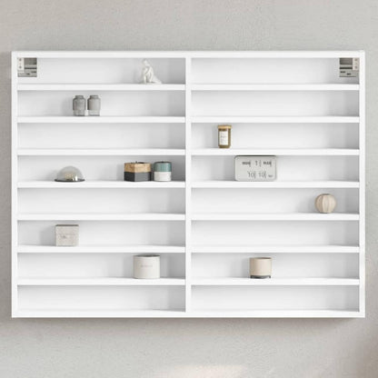 Vitrine Cabinet 100x8.5x75 cm Engineered Wood White