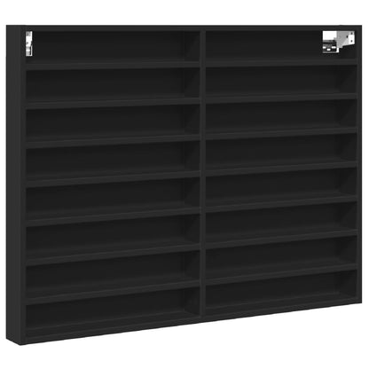 vidaXL Vitrine Cabinet Black 100x8.5x75 cm Engineered Wood 2