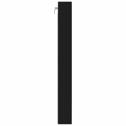 vidaXL Vitrine Cabinet Black 100x8.5x75 cm Engineered Wood 5