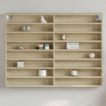 vidaXL Vitrine Cabinet 100x8.5x75 cm Engineered Wood
