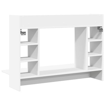 vidaXL Wall-Mounted Desk White 105x48x75 cm Engineered Wood 6