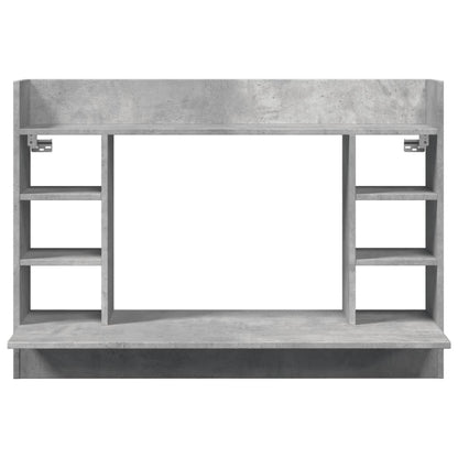 vidaXL Wall-Mounted Desk Concrete Grey 105x48x75 cm Engineered Wood 4