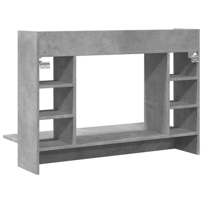 vidaXL Wall-Mounted Desk Concrete Grey 105x48x75 cm Engineered Wood 6