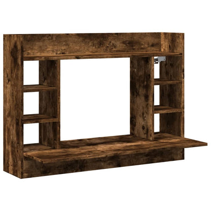 vidaXL Wall-Mounted Desk Smoked Oak 105x48x75 cm Engineered Wood 2