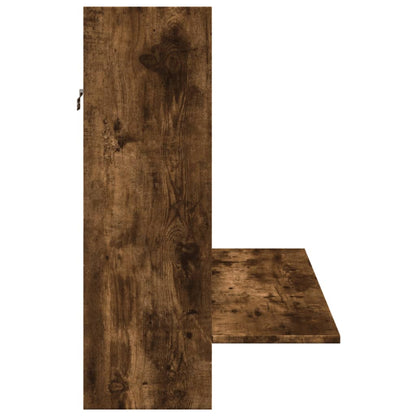 vidaXL Wall-Mounted Desk Smoked Oak 105x48x75 cm Engineered Wood 5