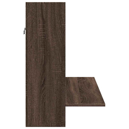vidaXL Wall-Mounted Desk Brown Oak 105x48x75 cm Engineered Wood 5