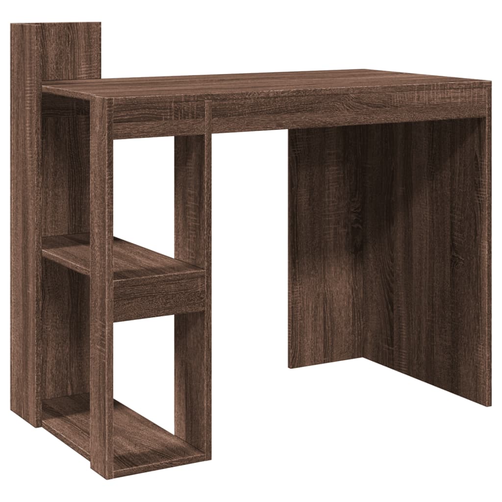 vidaXL Office Desk Brown Oak 103.5x56.5x94 cm Engineered Wood 2