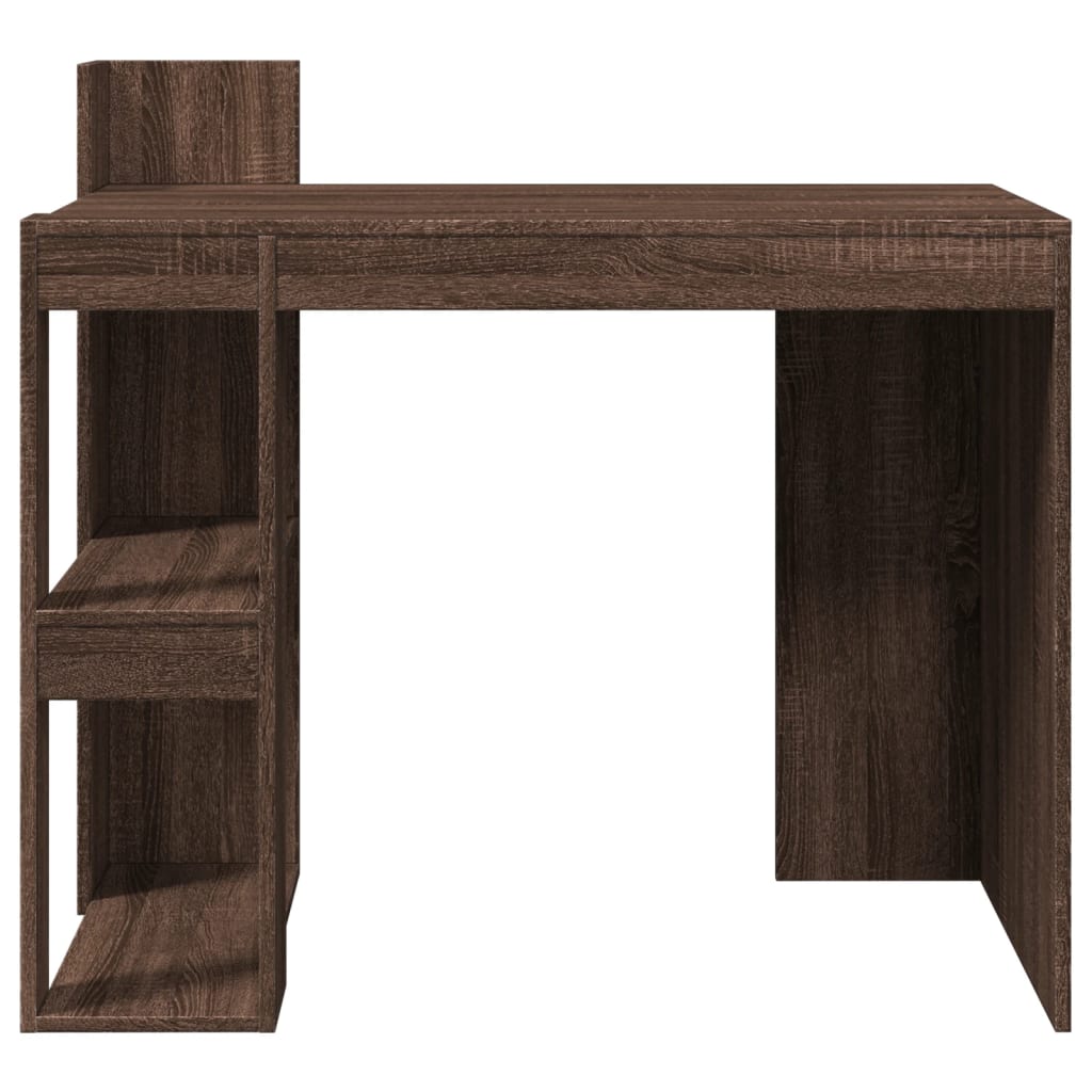 vidaXL Office Desk Brown Oak 103.5x56.5x94 cm Engineered Wood 4