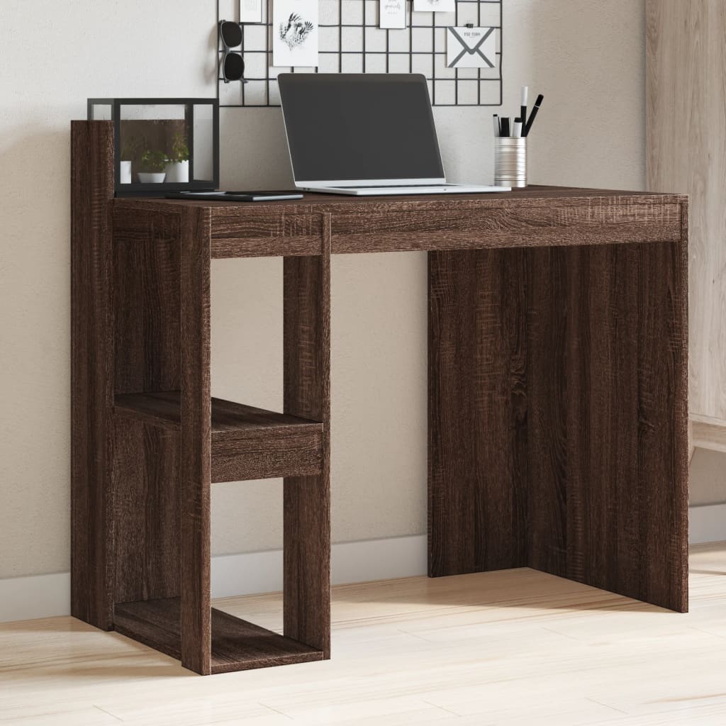 vidaXL Office Desk Brown Oak 103.5x56.5x94 cm Engineered Wood 1
