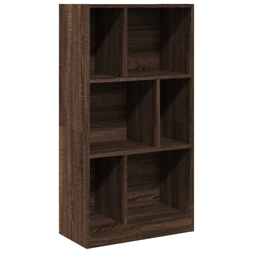 vidaXL Bookcase Brown Oak 57x28.5x107.5 cm Engineered Wood 2