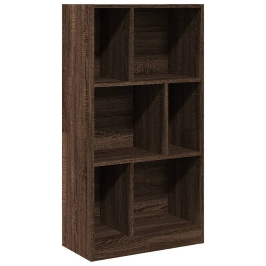 vidaXL Bookcase Brown Oak 57x28.5x107.5 cm Engineered Wood 2