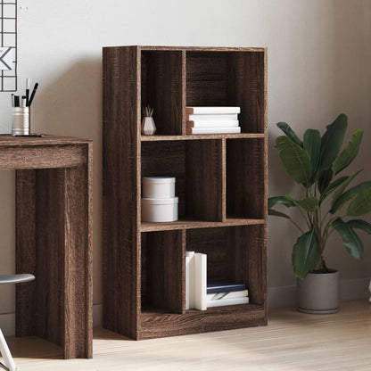 vidaXL Bookcase Brown Oak 57x28.5x107.5 cm Engineered Wood 3