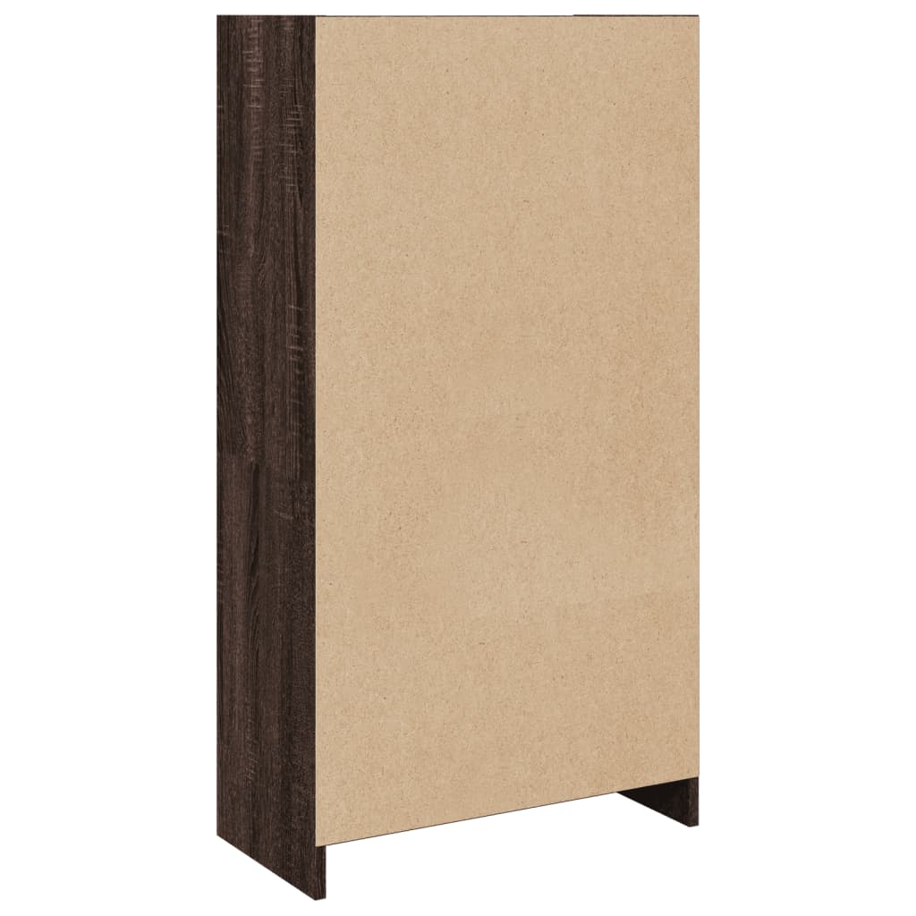 vidaXL Bookcase Brown Oak 57x28.5x107.5 cm Engineered Wood 6